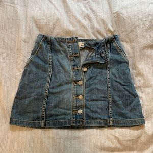 Wilfred Denim Button Down Skirt